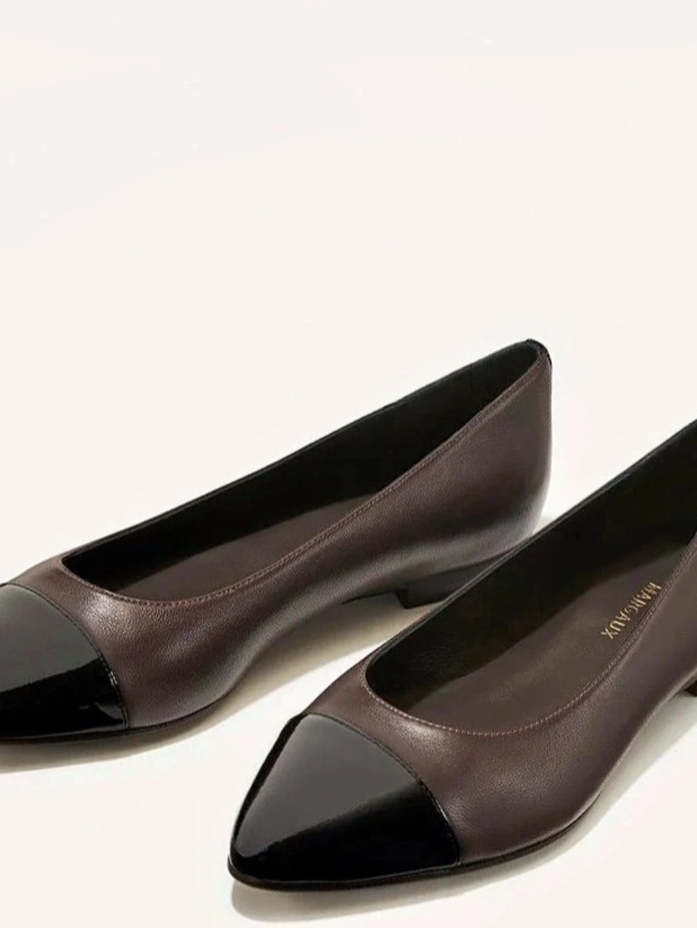 Margaux The Alba Pointed Toe Leather Flats EU 36.5